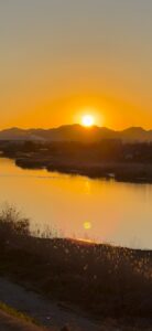 施設からの初日の出☀　今年も綺麗な朝焼けでした